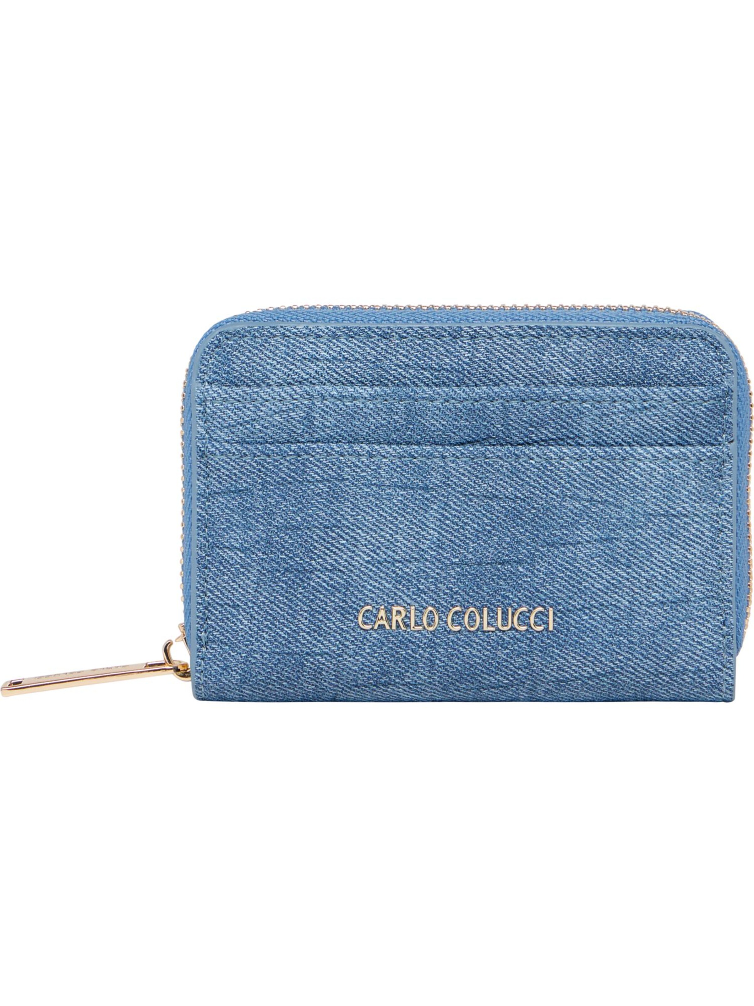 Carlo Colucci Portemonnee 'di Cagno' in Blauw: voorkant