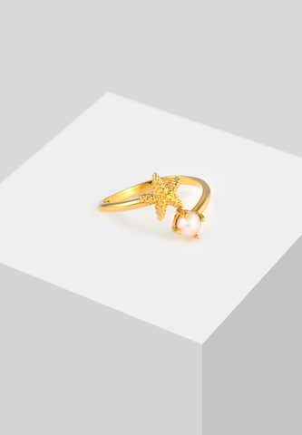 ELLI Ring Perle, Seestern in Gold