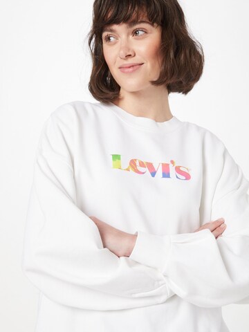 LEVI'S ® Sweatshirt 'Graphic Pai Crew Premium Mv Logo Fill Wh' in Weiß