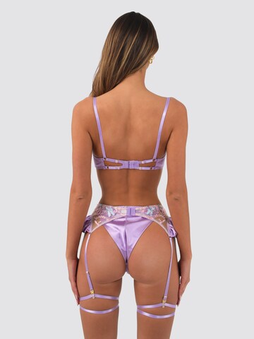 Carré Chic Balconette Underwear Sets in Purple