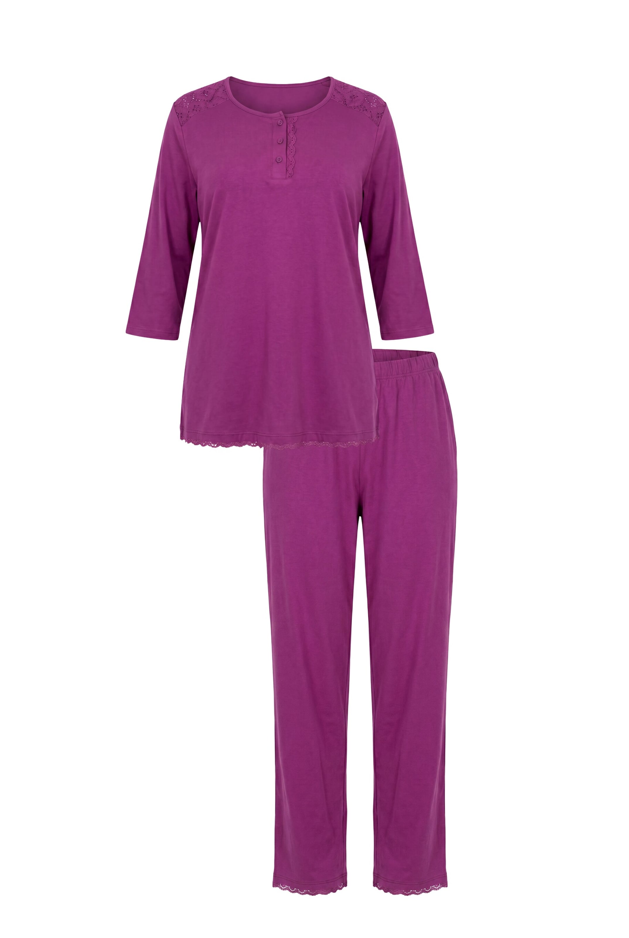 Ulla Popken Pyjama in Lila: Vorderseite