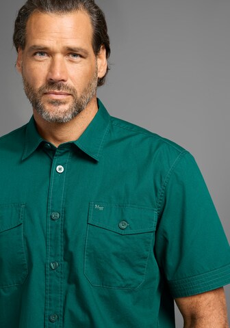 Man's World Regular Fit Hemd in Grün
