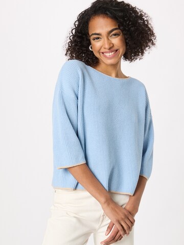 comma casual identity Pullover in Blau: predná strana