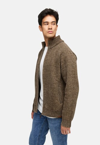 INDICODE JEANS Gebreid vest ' INFilion ' in Bruin