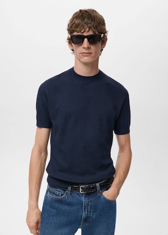 MANGO MAN T-shirt 'Flewh' in Blau: Vorderseite