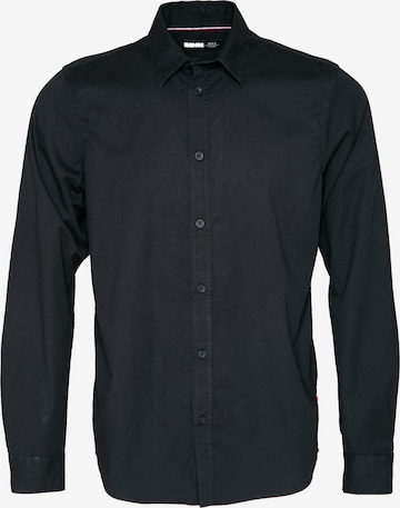 Coupe regular Chemise 'NISSIP' BIG STAR en noir : devant