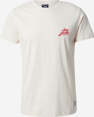 Iriedaily T-Shirt 'Spa Ghetti' en canneberge / blanc / blanc naturel, Vue avec produit