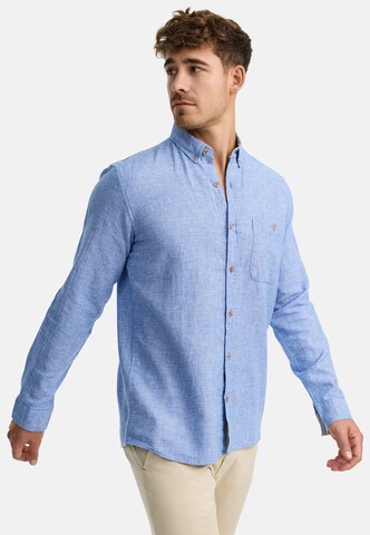 INDICODE JEANS Regular fit Button Up Shirt in Blue