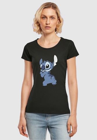 ABSOLUTE CULT T-Shirt 'Lilo And Stitch - Stitch Backside Breast' in Schwarz: predná strana