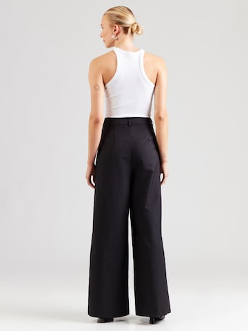 ABOUT YOU Wide leg Byxa 'Masha' i svart
