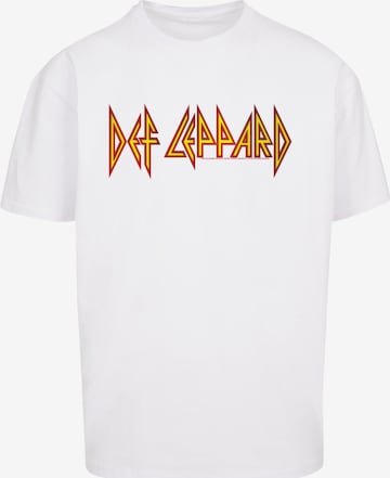 F4NT4STIC Shirt 'Def Leppard' in Wit: voorkant