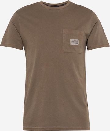 T-Shirt Petrol Industries en marron : devant