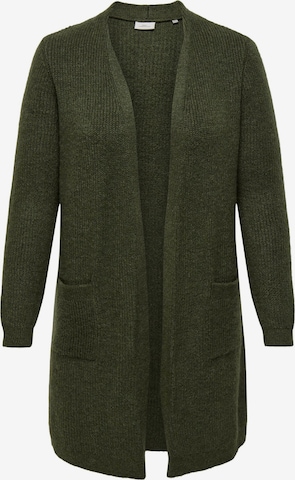 ONLY Carmakoma Knit Cardigan 'Jade' in Green: front