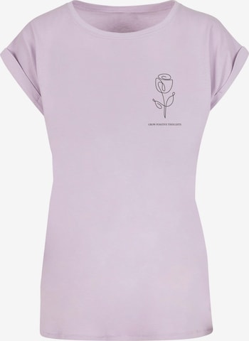 Merchcode T-Shirt 'Spring - Tulip Flower' in Lila: predná strana