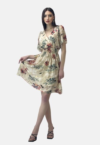 Elara Sommerkleid in Beige: Vorderseite