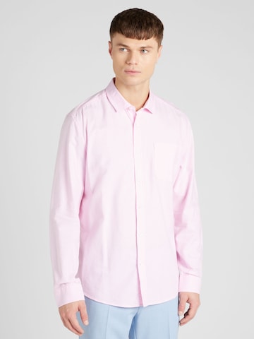 H.I.S Regular fit Overhemd in Roze: voorkant