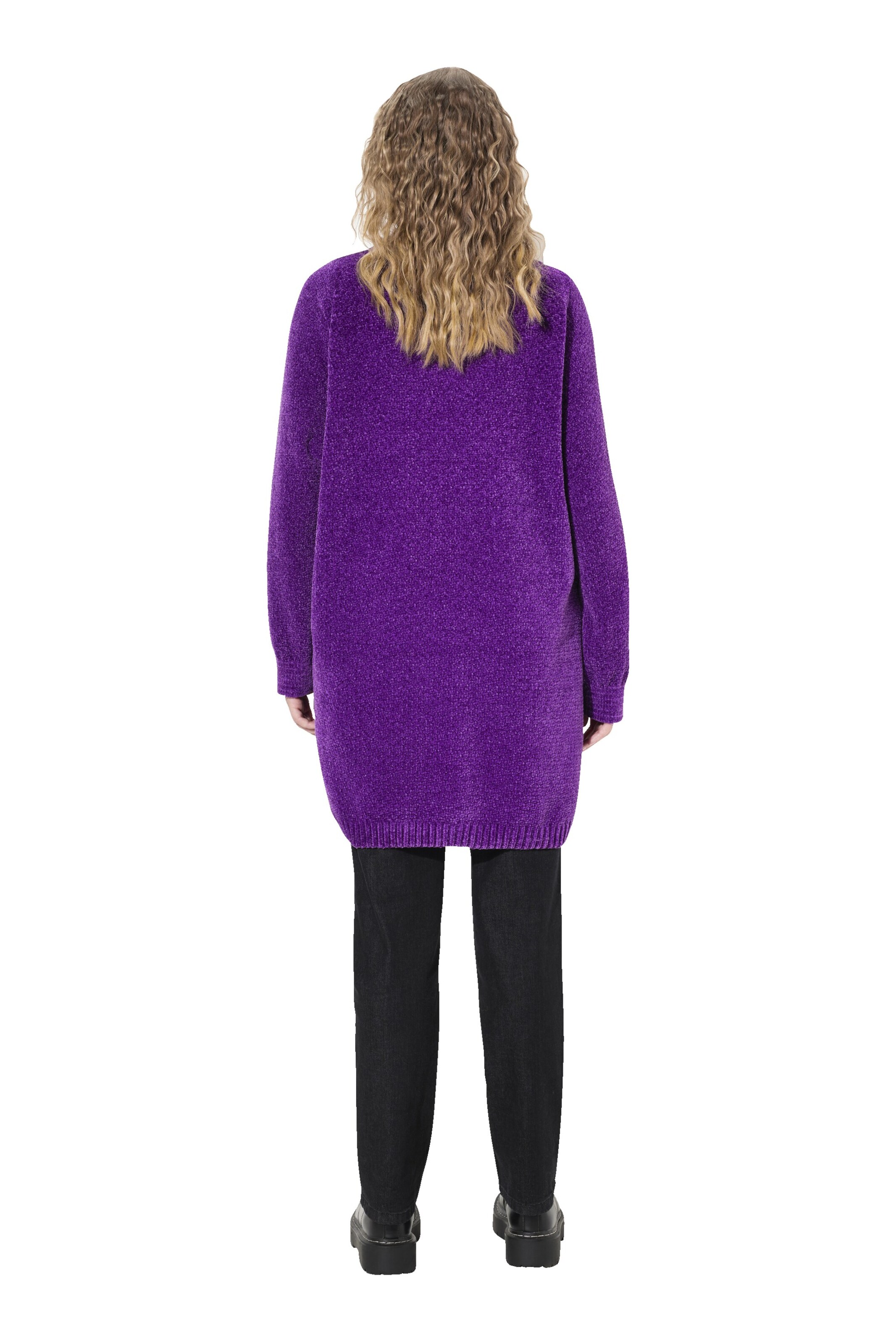 Ulla Popken Gebreid vest in Lila