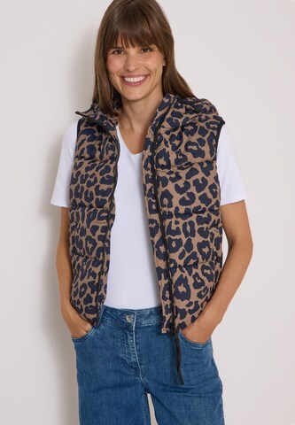CECIL Vest in Brown: front
