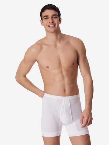 SCHIESSER Boxershorts 'Original Classics Doppelripp' in Wit: voorkant