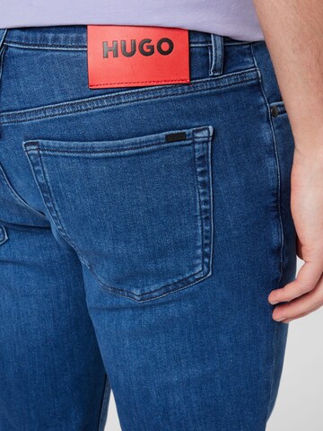 HUGO Red Zwężany krój Jeansy w kolorze niebieski