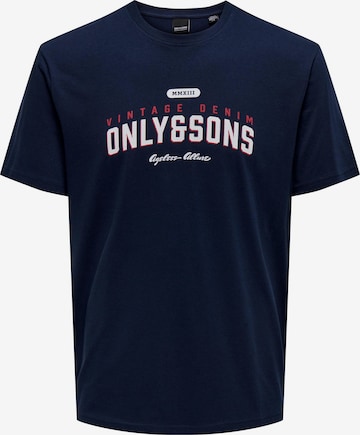 T-Shirt 'LENNY LIFE' Only & Sons en bleu : devant