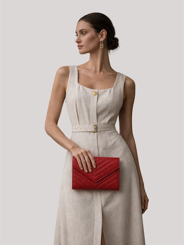 Sellenes - Bolso de noche 'Valey Red Silver' en rojo