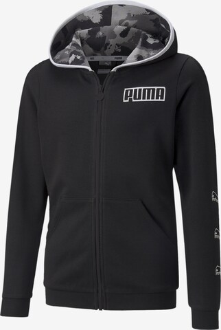 PUMA Zip-Up Hoodie 'Alpha' in Black: front
