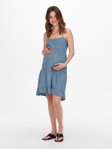 Only Maternity Kleid 'Ragna' in Blau