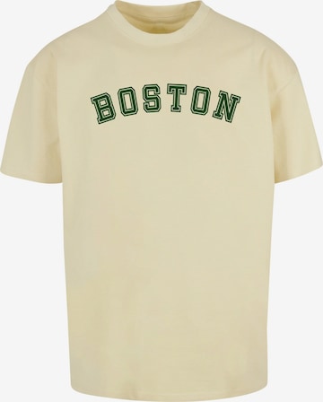 Merchcode Shirt 'Boston' in Gelb: Vorderseite
