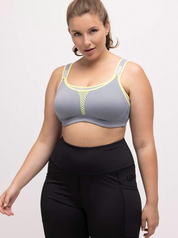 Ulla Popken Bralette Bra in Grey: front