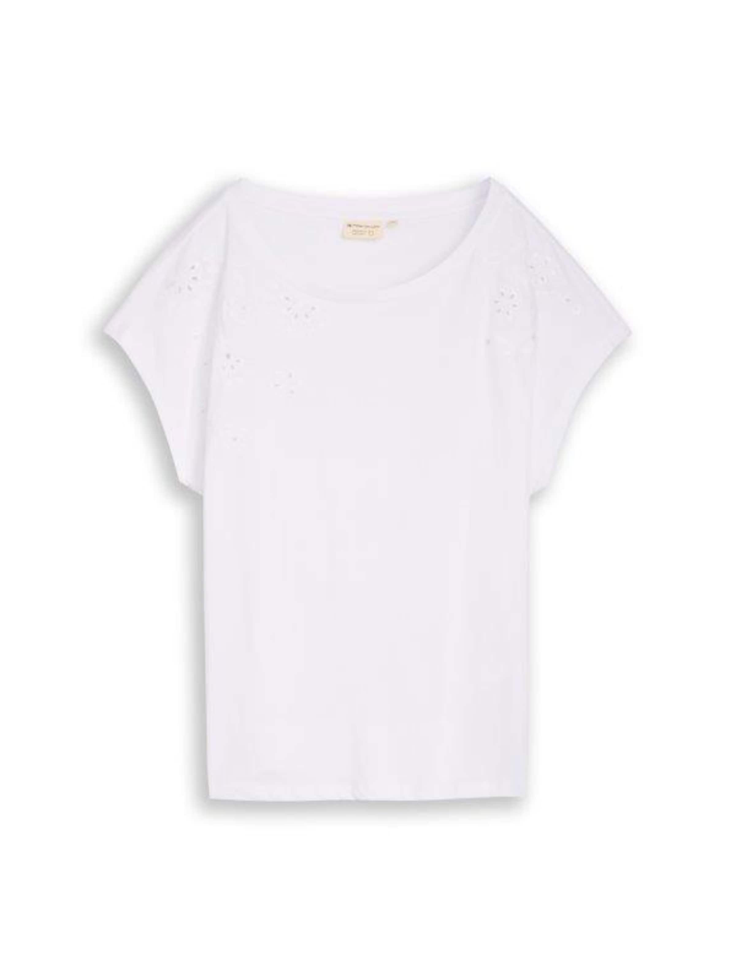 TOM TAILOR T-Shirt in Weiß: Vorderseite