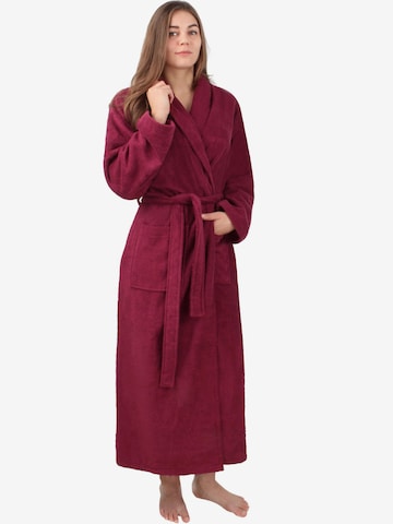 normani Long Bathrobe in Red