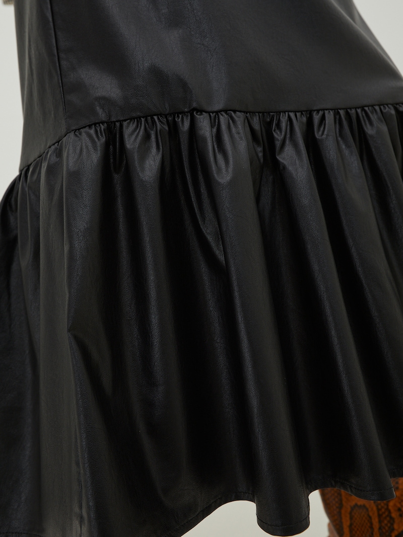Women Clothing EDITED Leather skirts Black