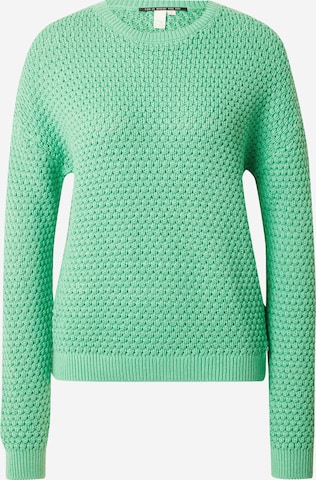 QS Пуловер в зелено: отпред