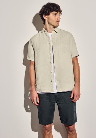 Street One MEN Regular Fit Hemd in Beige: Vorderseite