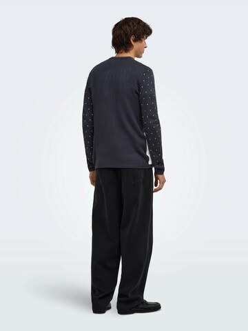 Only & Sons Pullover 'ONSXMAS COLA' in Blau