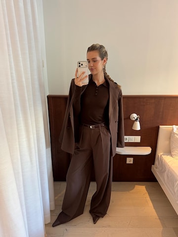 millane Wide Leg Hose in Braun