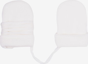 Gants 'MERLE' MAXIMO en blanc : devant