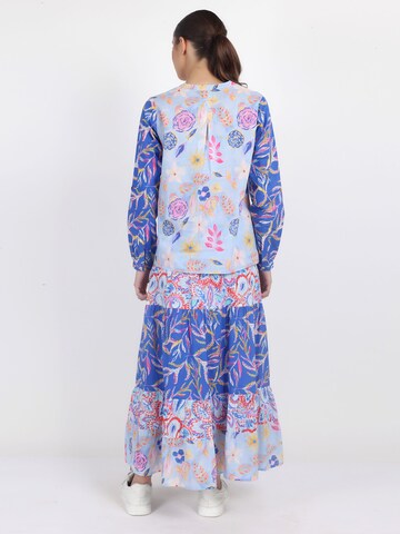 VICCI Germany Bluse mit V-Ausschnitt in Blau