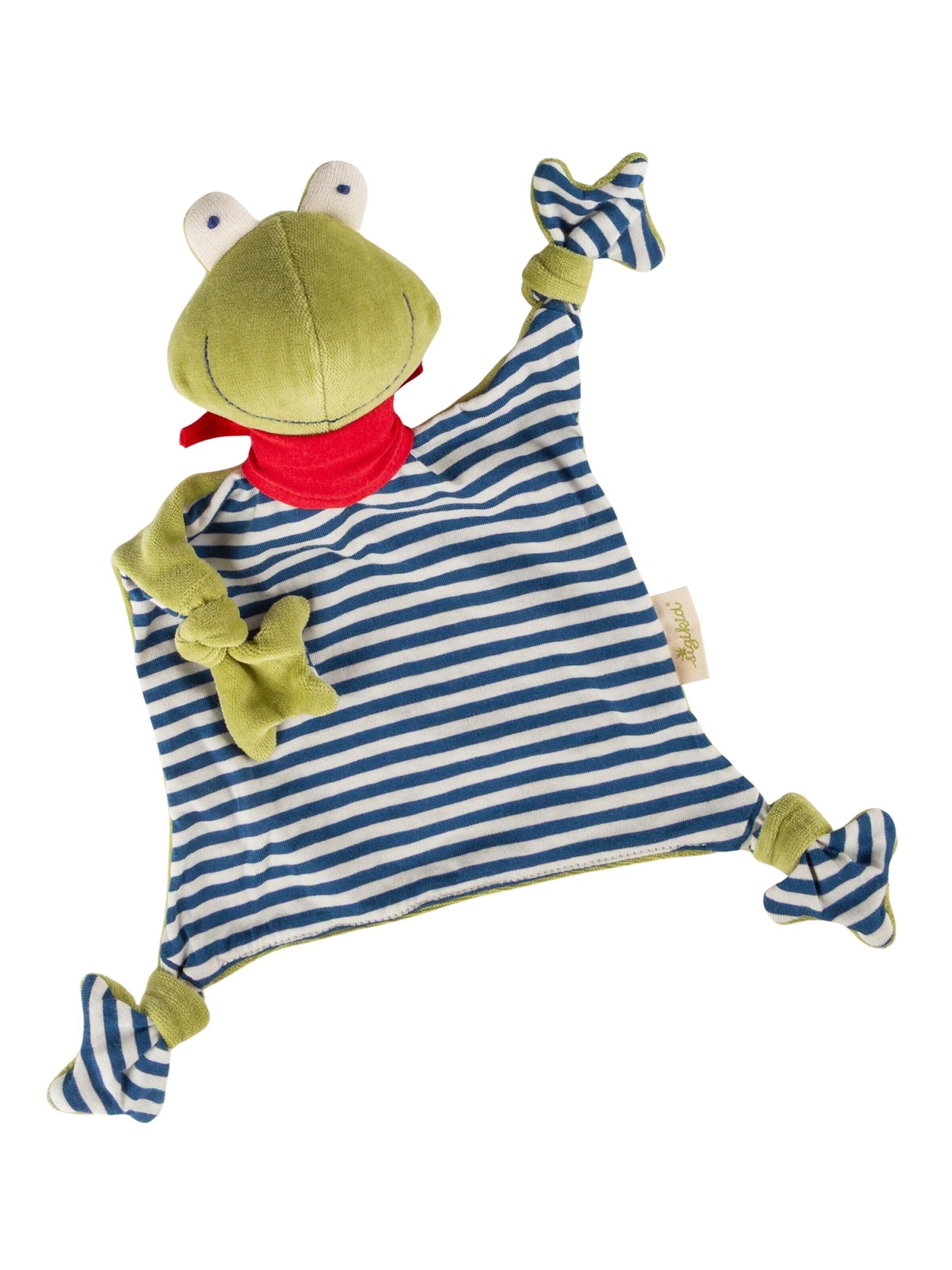 SIGIKID Stuffed animals 'Schnuffeltuch Natural Stripes Green Collection' in Green: front