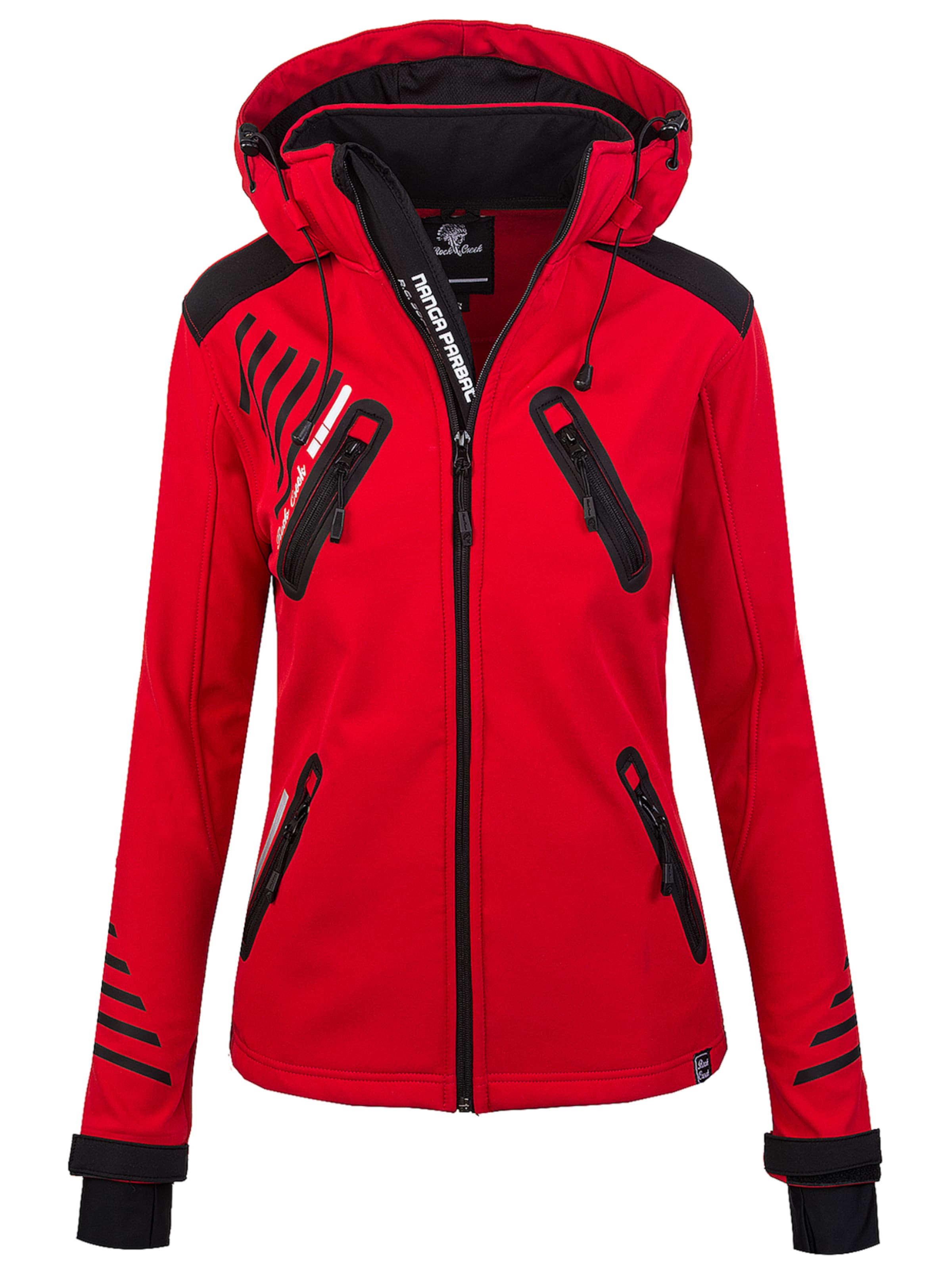 Rock Creek Outdoorjacke in Rot: Vorderseite