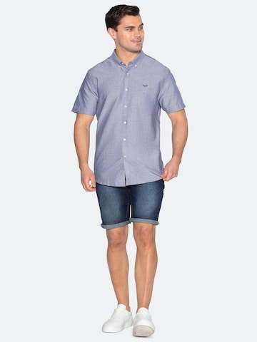 Threadbare - Regular Fit Camisa 'Inferno' em azul