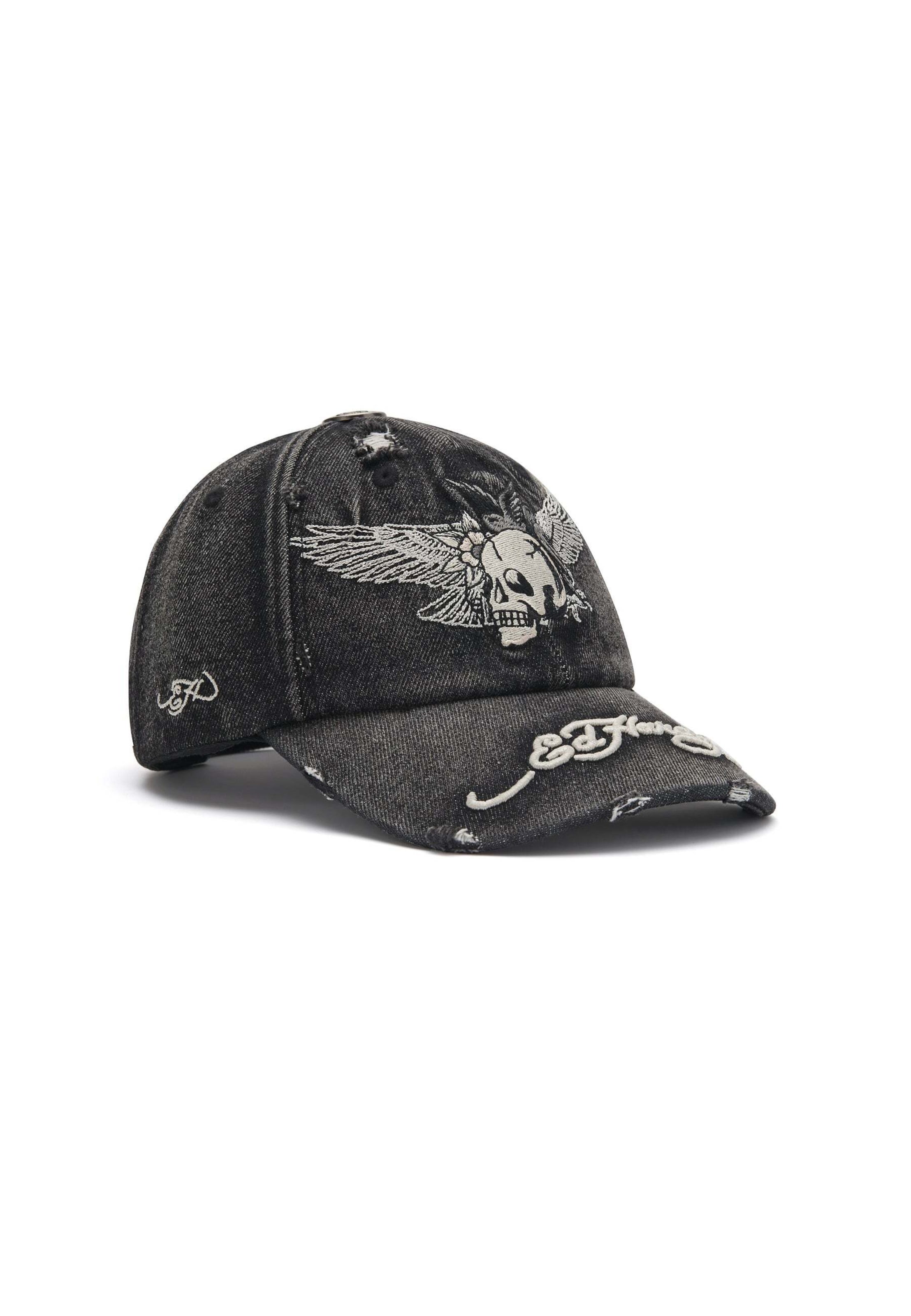 Ed Hardy Cap 'Brave Hearts' in Schwarz