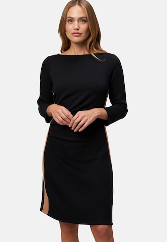 zero Sweatkleid mit Raffungen in Schwarz: Vorderseite