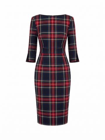 AUDRAY Sukienka etui 'GINGER-TARTAN' w kolorze niebieski
