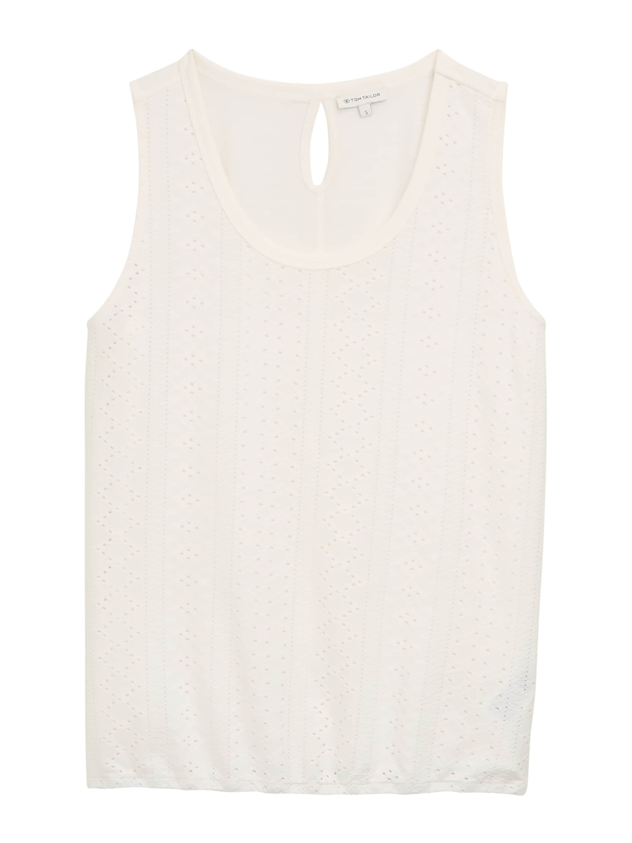 TOM TAILOR Topp, värv valge: eest vaates