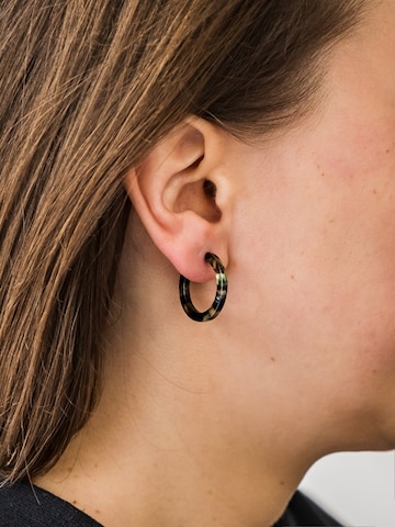 Fräulein Wunder Earrings 'Acetat Anni' in Green