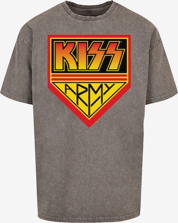 T-Shirt 'Kiss Rock Band' F4NT4STIC en gris : devant