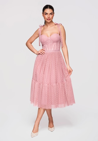 Ombre Abendkleid in Pink: Vorderseite