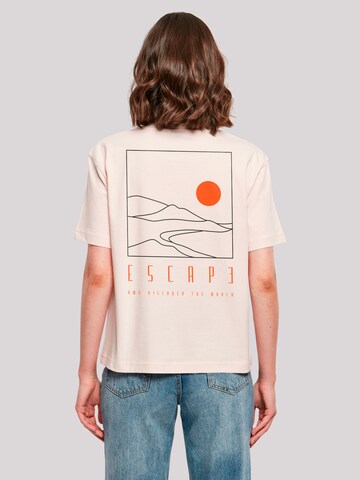 T-shirt 'Escape Discover the World Landscape' F4NT4STIC en rose